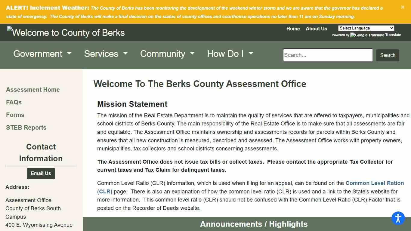Berks County - Assessment